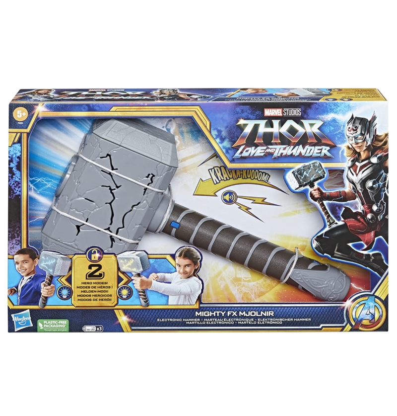 Hasbro Marvel Thor Love and Thunder Martello elettronico Mighty FX Mjolnir