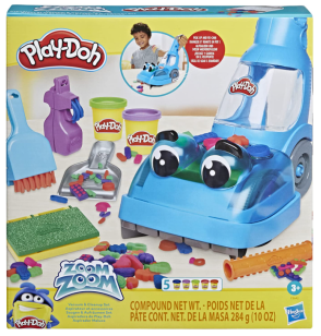 Hasbro Play-Doh Zoom Zoom Vacuum And Cleanup, L'aspirapolvere Play-Doh