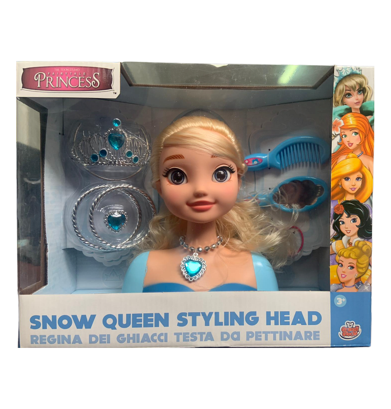 Grandi Giochi Princess Styling Head Frozen, Testa da Acconciare con Accessori Inclusi