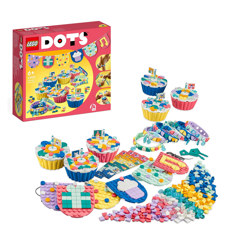 LEGO DOTS 41806 Grande Kit per le Feste, Giochi Festa Compleanno Bambini  Fai da Te con Cupcake, Braccialetti e Festoni - LEGO - DOTs - Set  mattoncini - Giocattoli