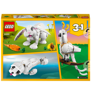 Lego Creator Coniglio Bianco, Set 3in1 in Mattoncini