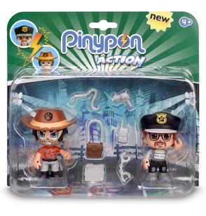 Famosa Pinypon Action Pack Poliziotto e Avventuriero