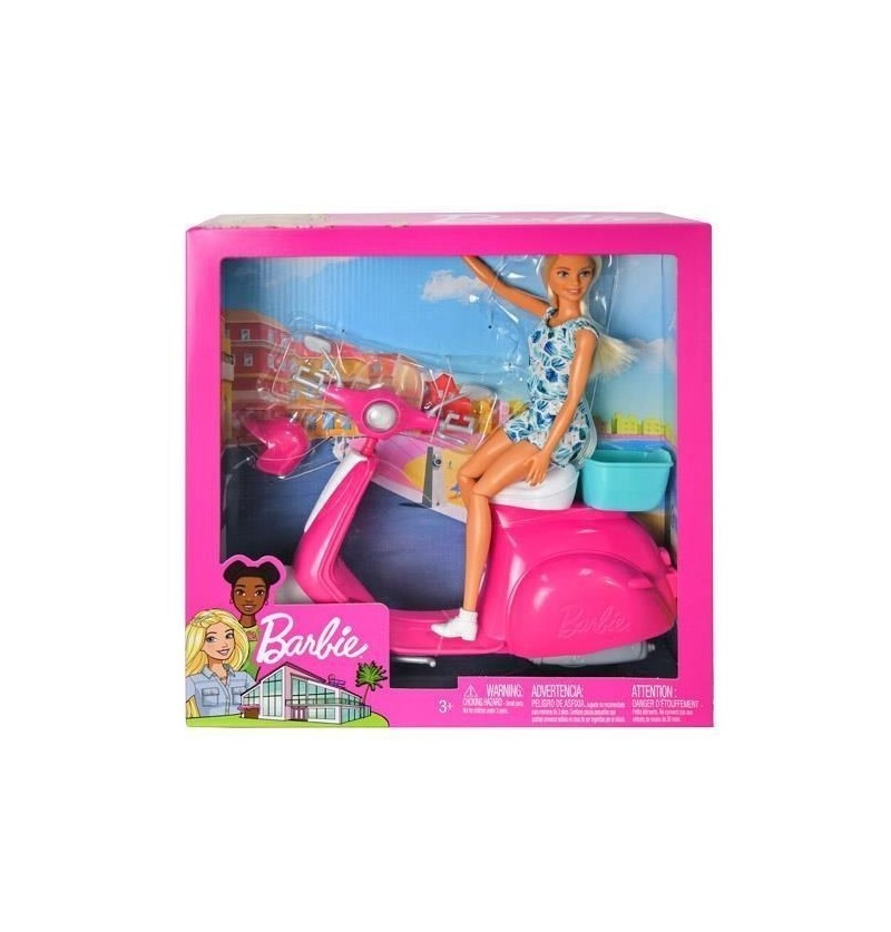 Mattel Barbie Con Scooter E...