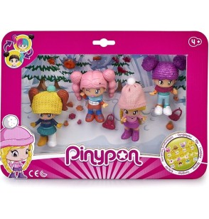 Famosa Pinypon Pack con 4 Personaggi Neve