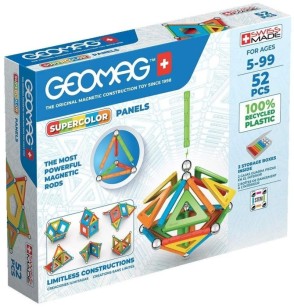 Giocheria Geomag Supercolor Panels Recycled 52 Pezzi