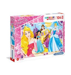 Clementoni Supercolor Puzzle Disney Princess 104 Maxi