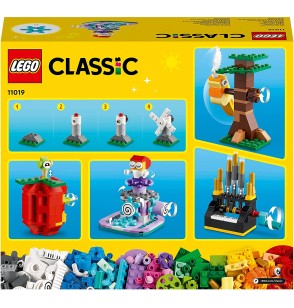Lego Classic Mattoncini e Funzioni, 7 Mini Costruzioni con Meccanismo e Ingranaggi