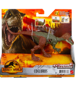 Mattel Jurassic World Dinosauro Colpo Selvaggio Coelurus
