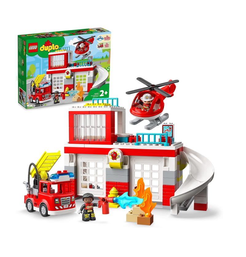 Lego Duplo Caserma dei Pompieri ed elicottero
